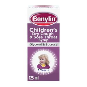 Benylin Children's Dry Cough & Sore Throat Syrup 125ml