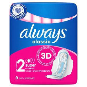 Always Maxi Classic Long Plus Pads 9S