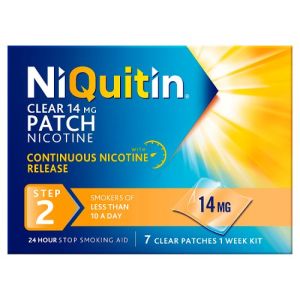 NiQuitin Patch Step2 14mg Clear 1 x 7 patches