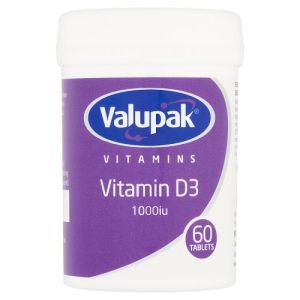 Valupak Vitamin D3 Tablets 1000Iu 60S