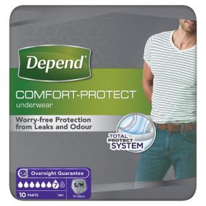 Depend Comfort Protect Pants Super Small / Medium Male 10