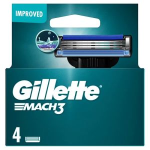 Gillette Mach3 Refill RazBlades 4s (New Pack)