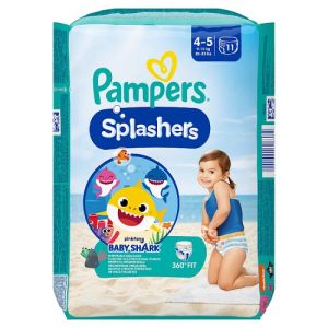 Pampers Splashers Swim Nappies 4-5 Years 11s Baby Shark