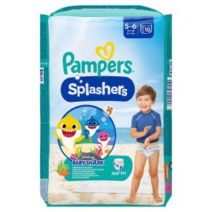 Pampers Splashers Swim Nappies 5-6 Years 10s Baby Shark