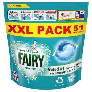 Fairy Washing Pods 51w Non Bio fSensitive Skin