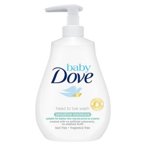 Dove Baby Wash 400ml Head to Toe Sensitive Fragrance Free