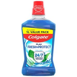 Colgate M/Wash Plax 1Ltr Cool Mint Blue